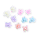 Beaded Flower Hair Tie Set
