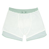 men's pistachio and cream colorblock boardie