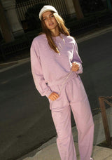 Women's Lavender Crystal Set