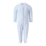 Pima Blue Pram Embroidered Footie