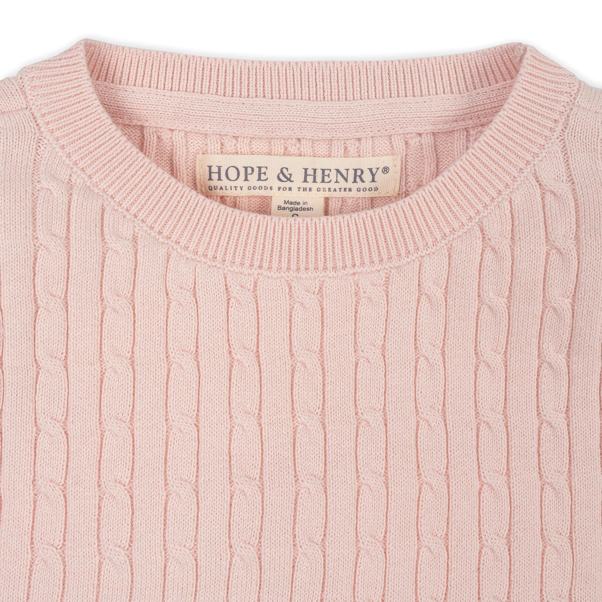 Organic Short Sleeve Cable Sweater