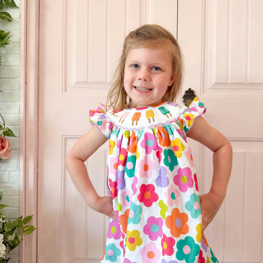 Popsicle Smocked Dress