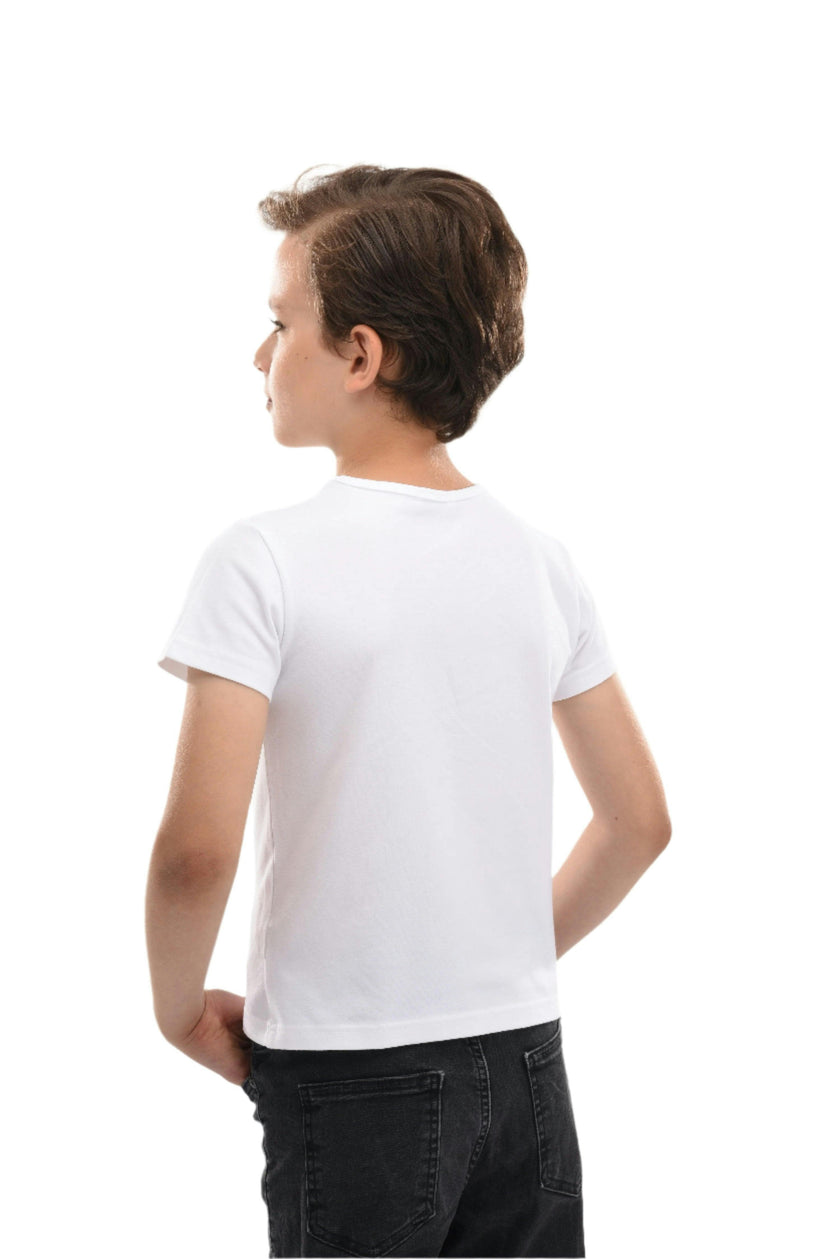 White Solid Cotton T-Shirt