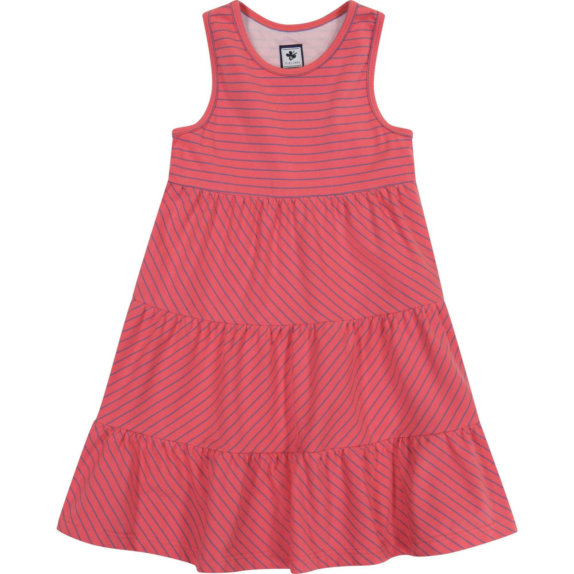 Parker Racerback Dress Red Mini, Stripes