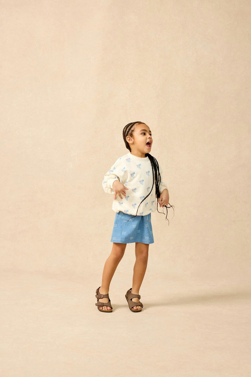 Organic Weekend Sweatshirt in Double Bubble Print