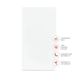 Crib Sheet in GOTS Certified Organic Brushed Cotton in Bright White