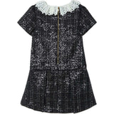 TARTINE ET CHOCOLAT SHINY DRESS - BLACK