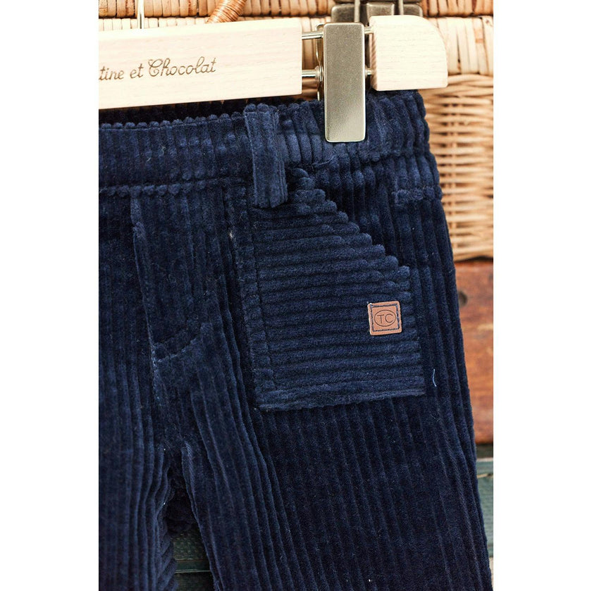 TARTINE ET CHOCOLAT Ribbed Corduroy Baby Pants