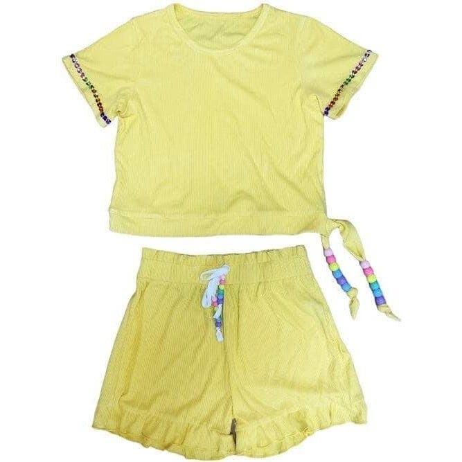 Candy Beaded Gem Ruffle Set