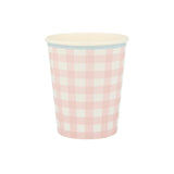 Set of 12 Gingham Cups