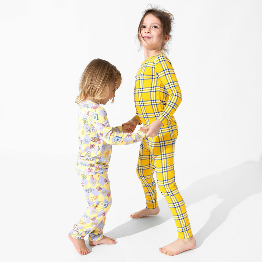 Clueless Total Betty Plaid Bamboo Kids Pajamas