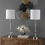Erica Crystal Candlestick Lamps With USB Port
