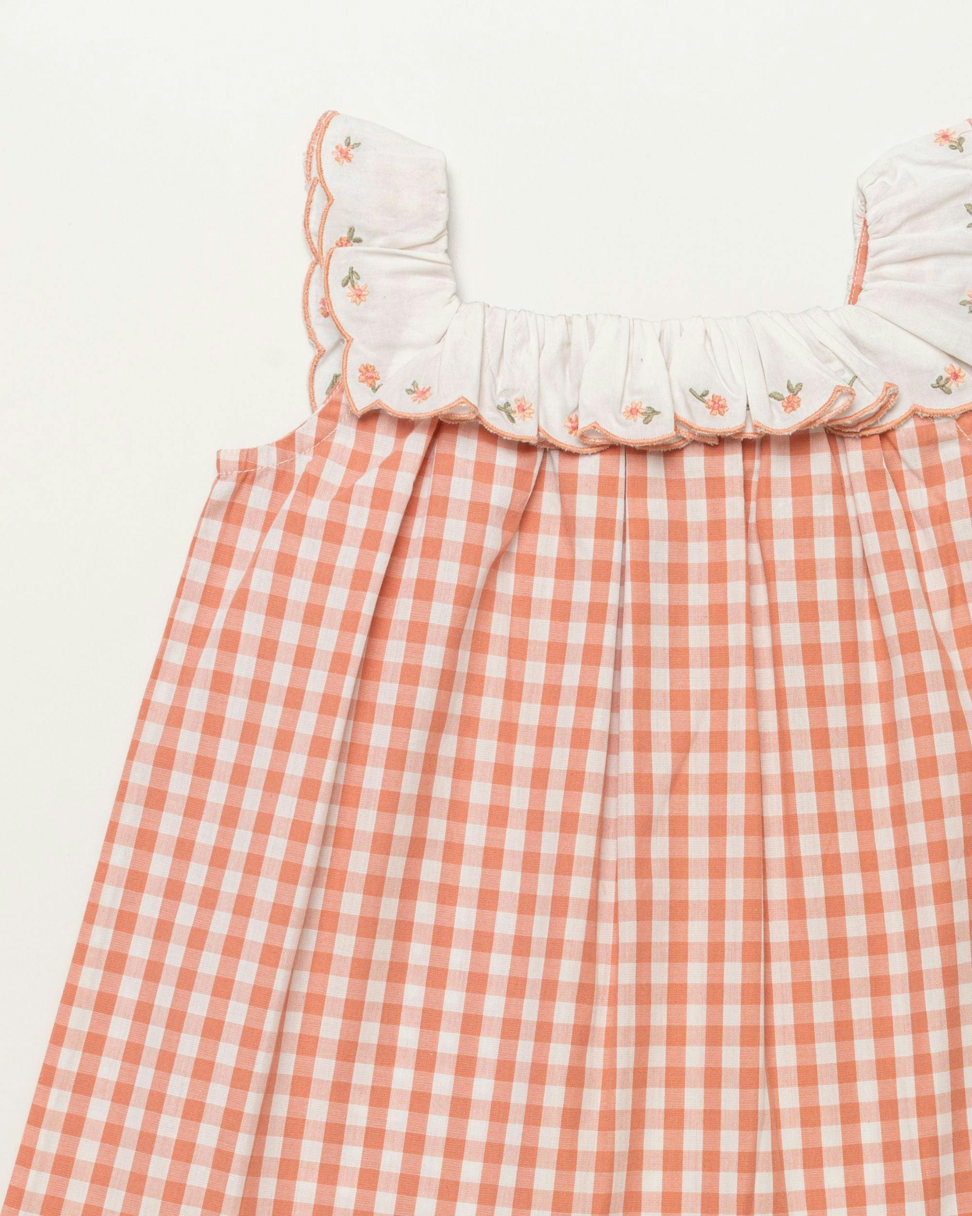 Diana Baby Dress with Bloomer Set - Peony