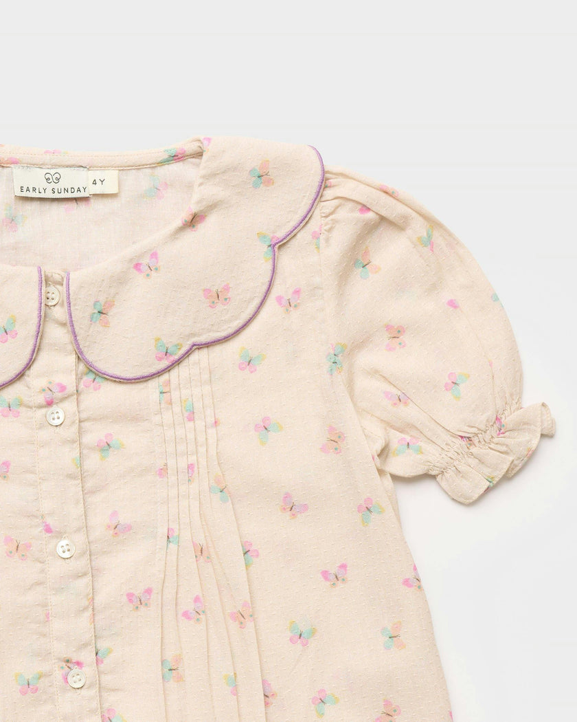 Camelia Blouse - Butterflies print