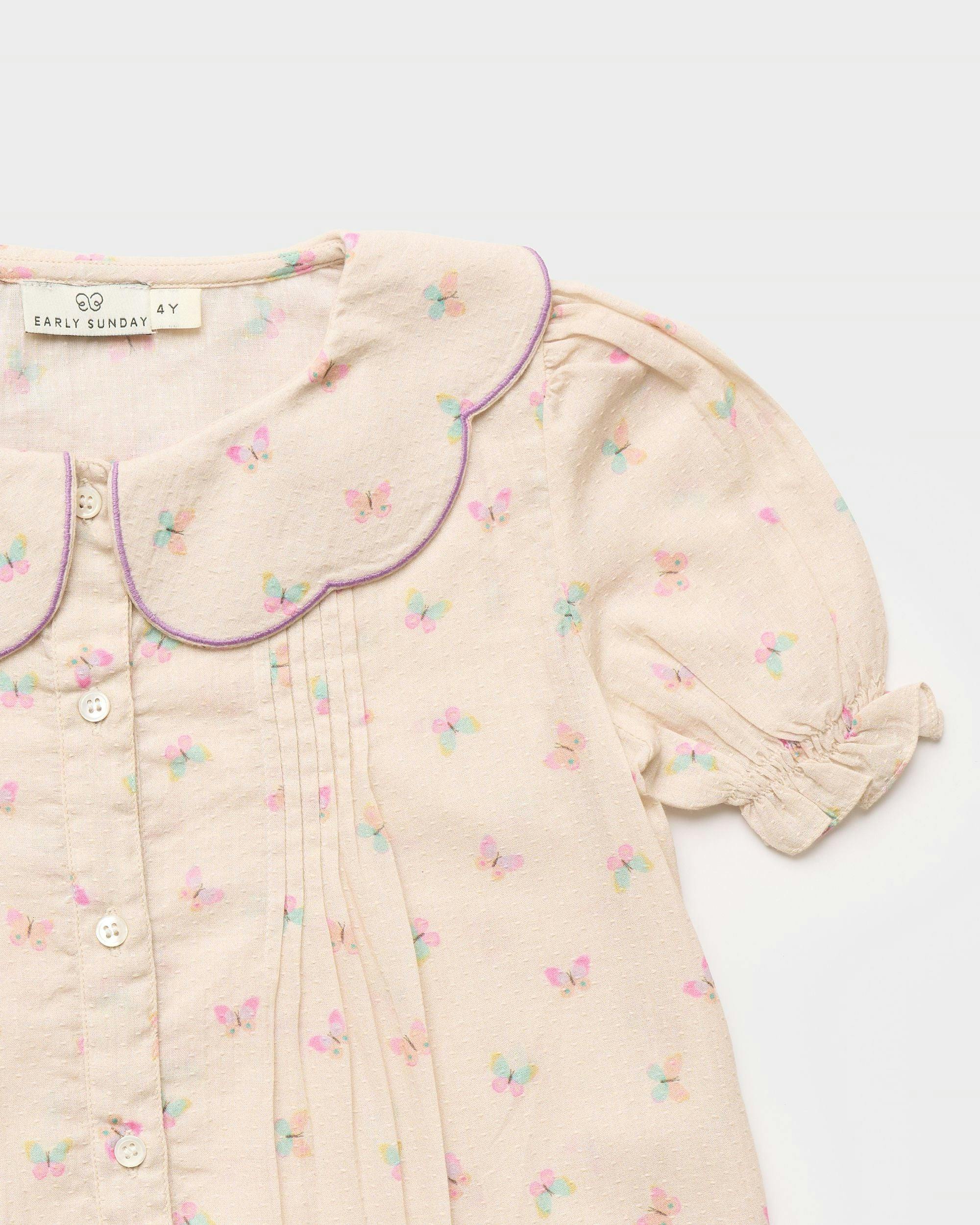 Camelia Blouse - Butterflies print