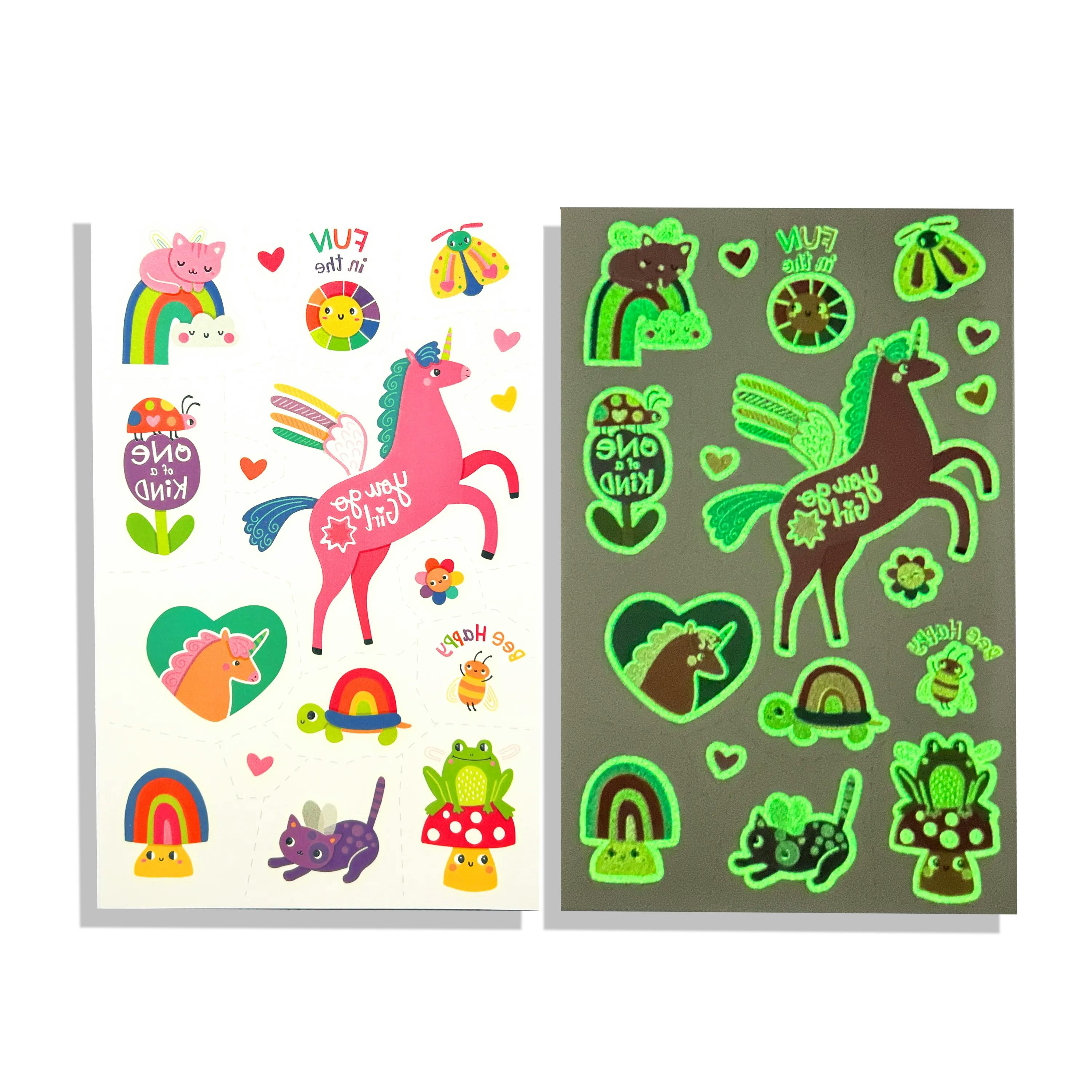 Tattoo-Palooza Glow in the Dark Temporary Tattoos - Magic Moonbeams - 3 Sheets