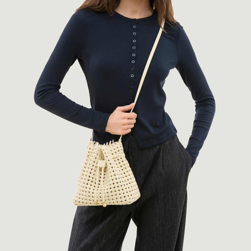 Mallorca Bucket Open Weave | Salt