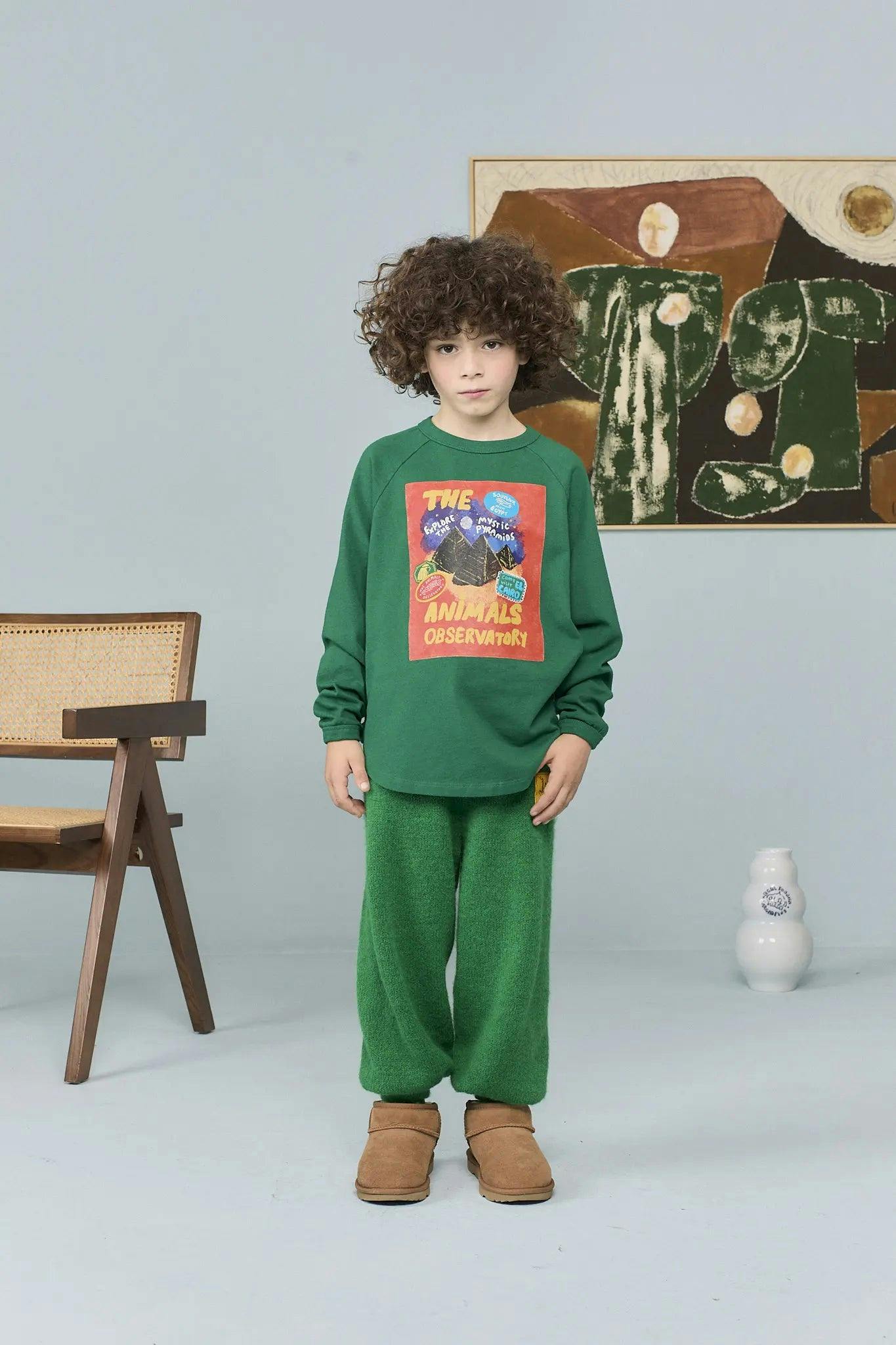 Dark Green Anteater Long Sleeve T-shirt