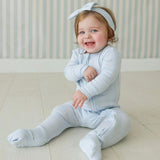 Soft Cloud Blue Pointelle Convertible One Piece