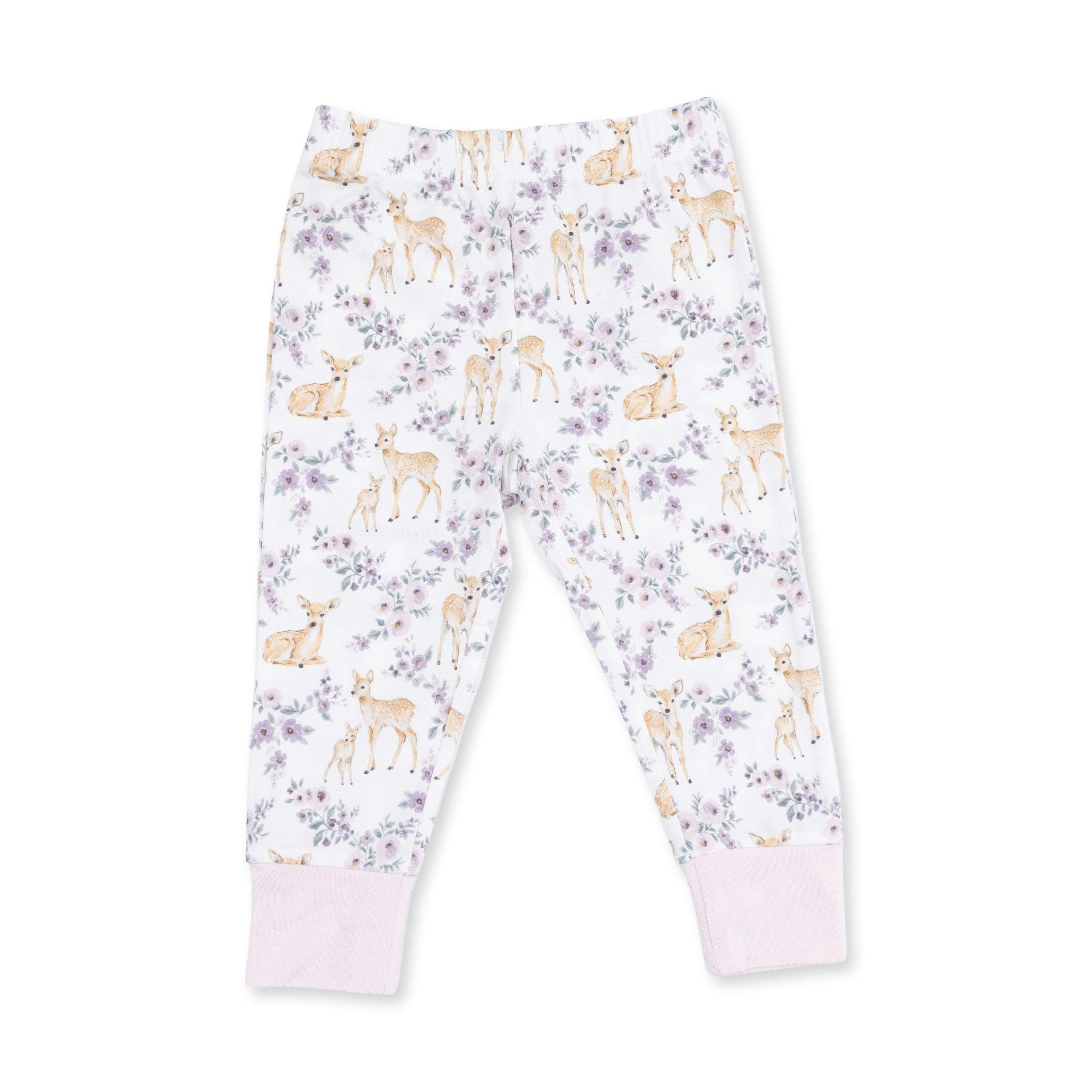 Floral Deer - Long Sleeve Loungewear Set