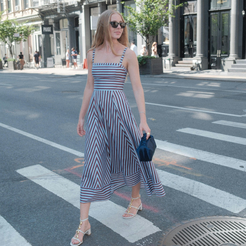The Margot Dress - Firecracker Stripe