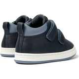 Kids Runner Leather Sneakers, Navy