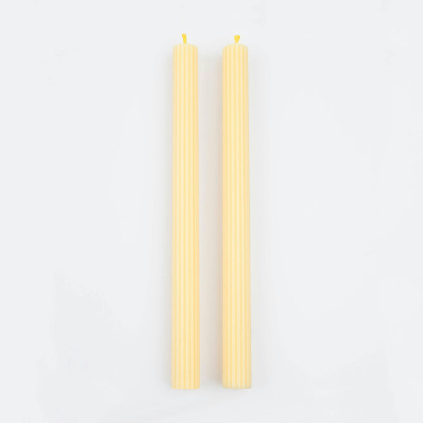 Lemon Sherbet Yellow Table Candles