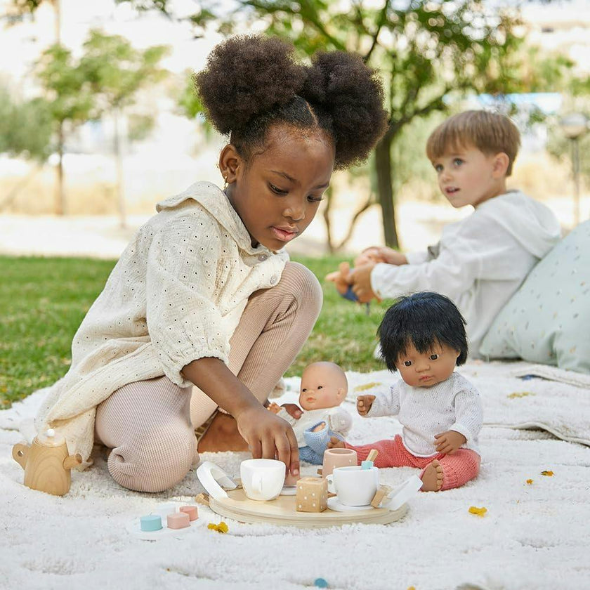 Wooden Tea Set Doll Accessory Play Set