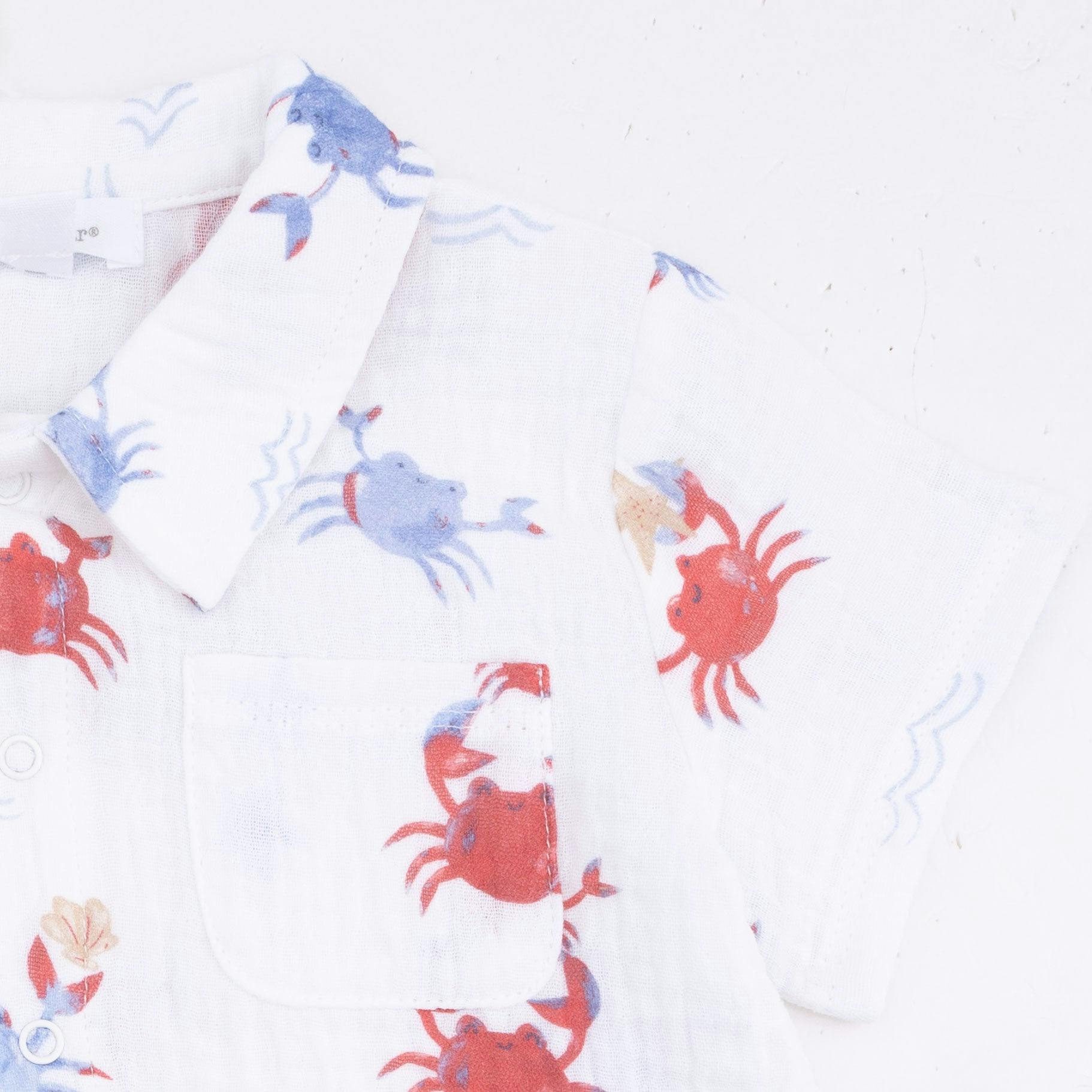 Crayon Crabs - Polo Button Up with Everyday Short