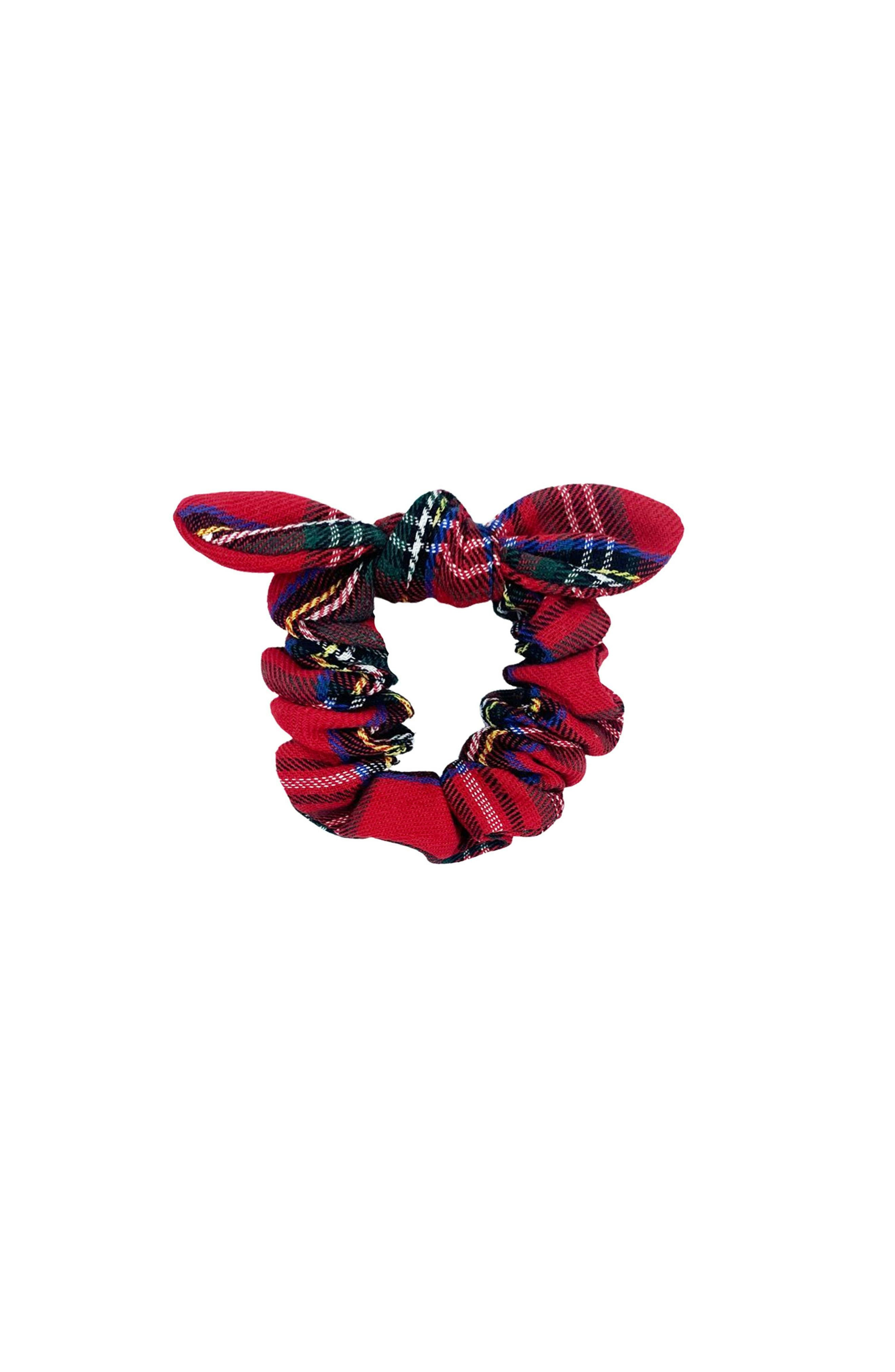 Plaid Bow Scrunchie in Scottie Stewart