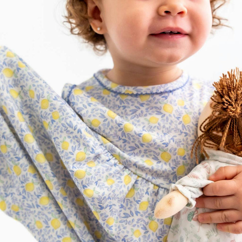 Lemons Pima Cotton Baby Dress w/ Bloomer