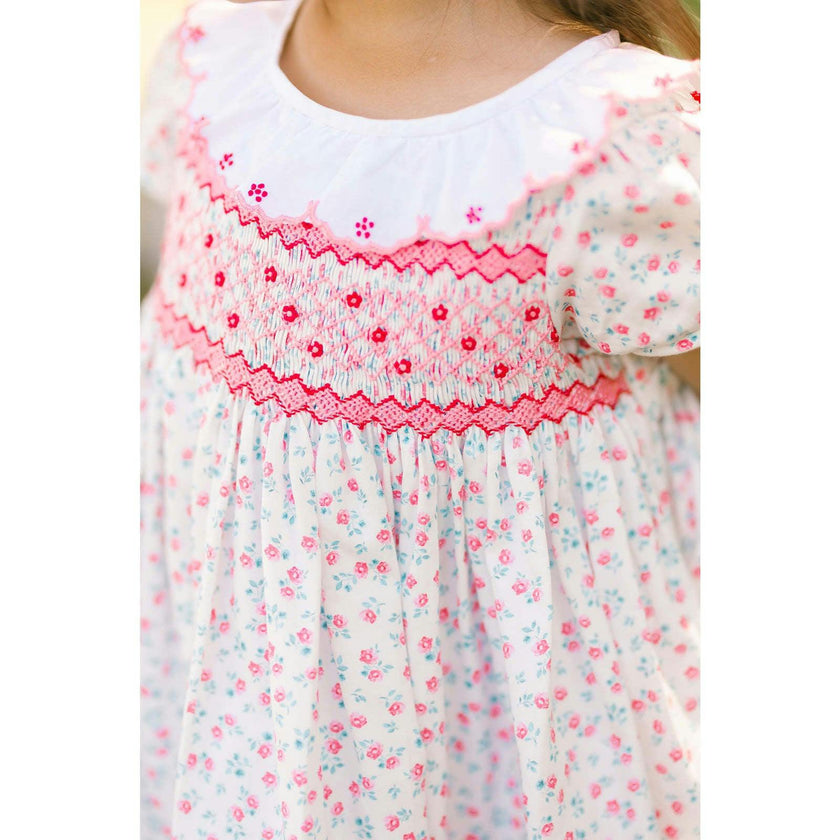 Isadora Pink Floral Empire Dress