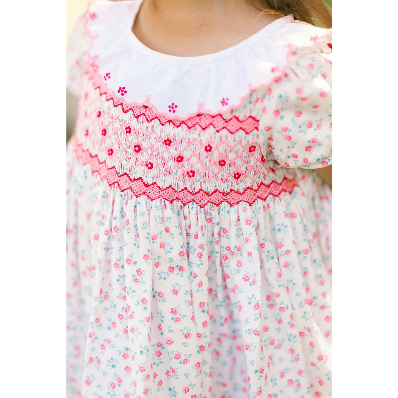 Isadora Pink Floral Empire Dress