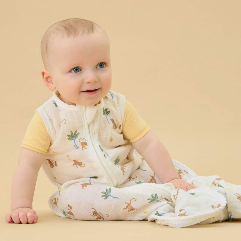 Monkey Muslin Front Opening Sleep Sack