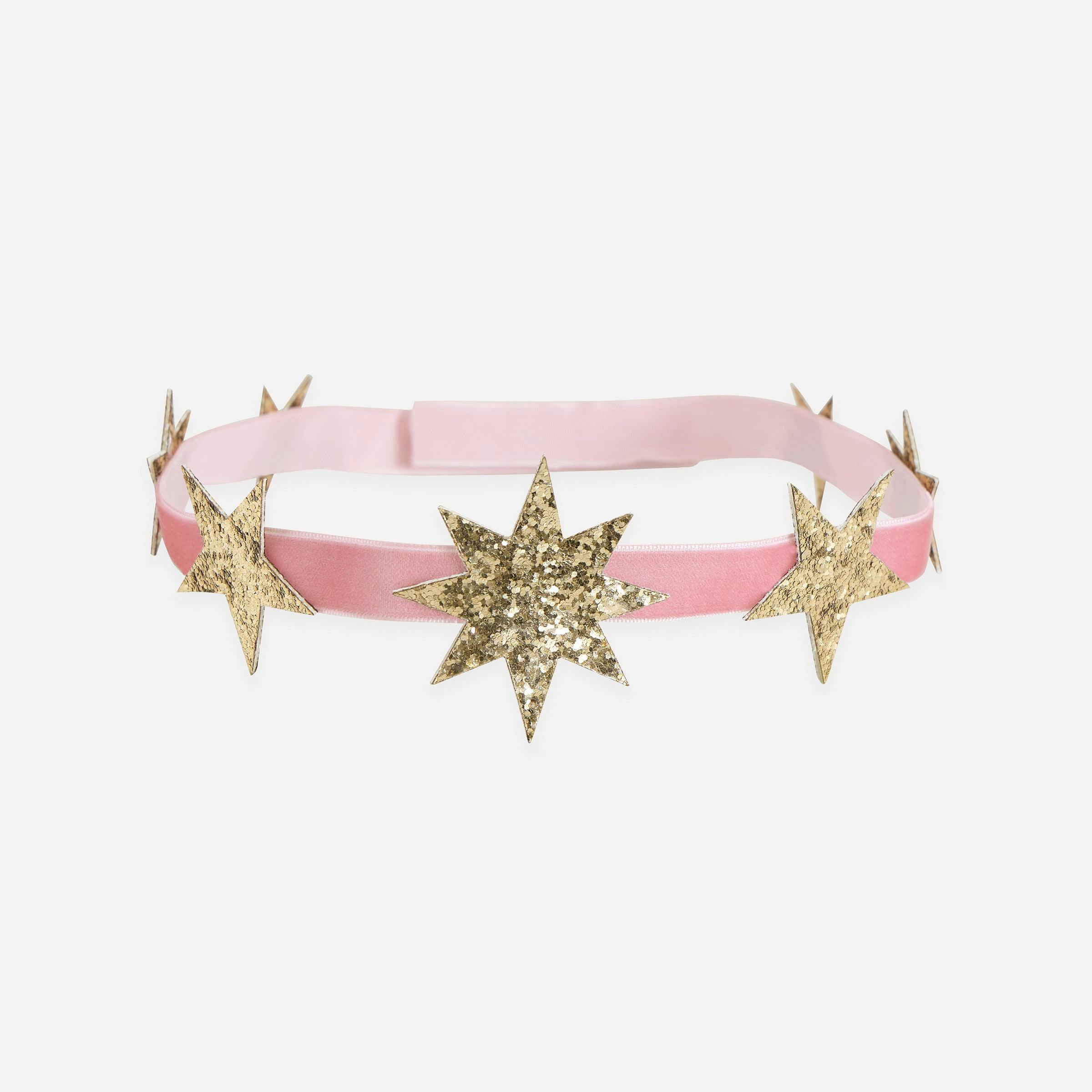 Celestial Glitter Star Party Crowns