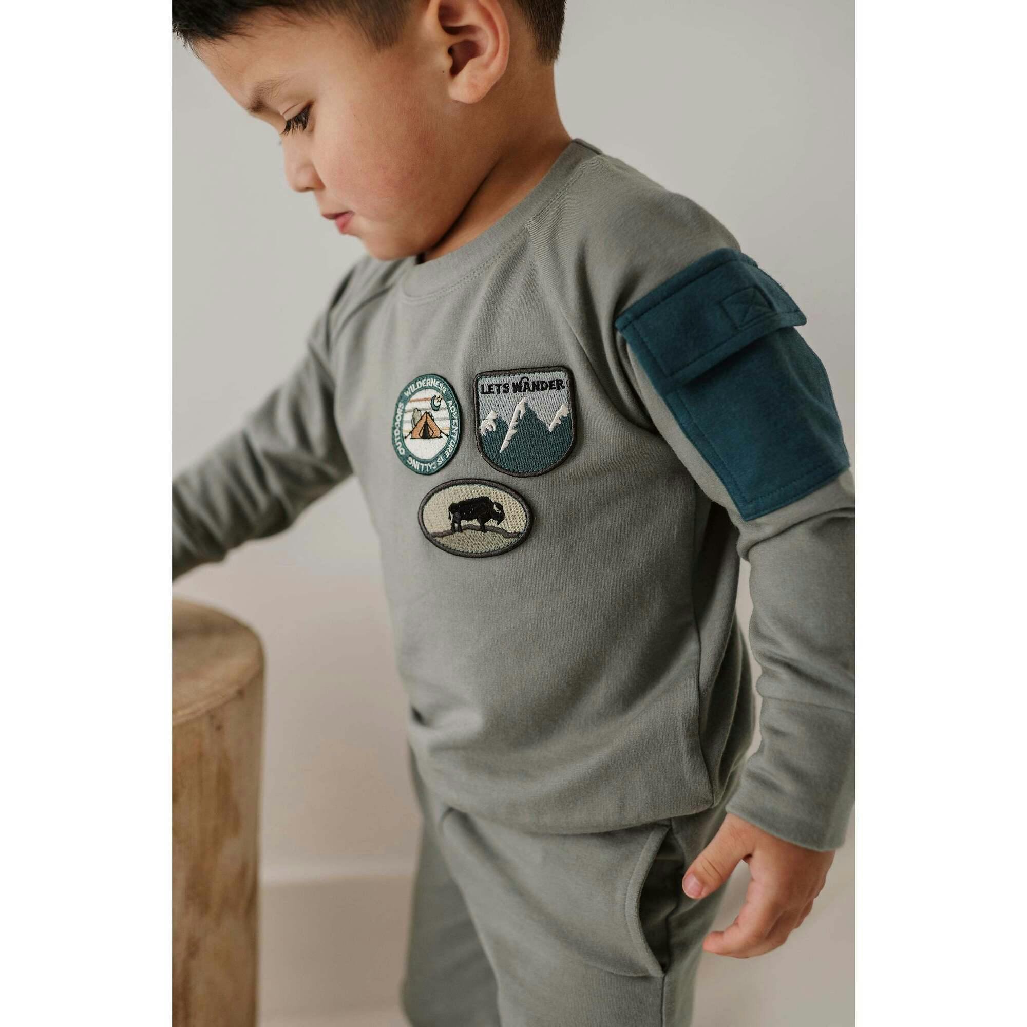 Boy's Raglan Sweatshirt Patches