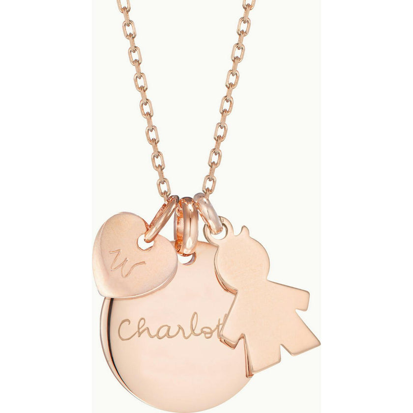 People Charm 18k Rose Gold Plated