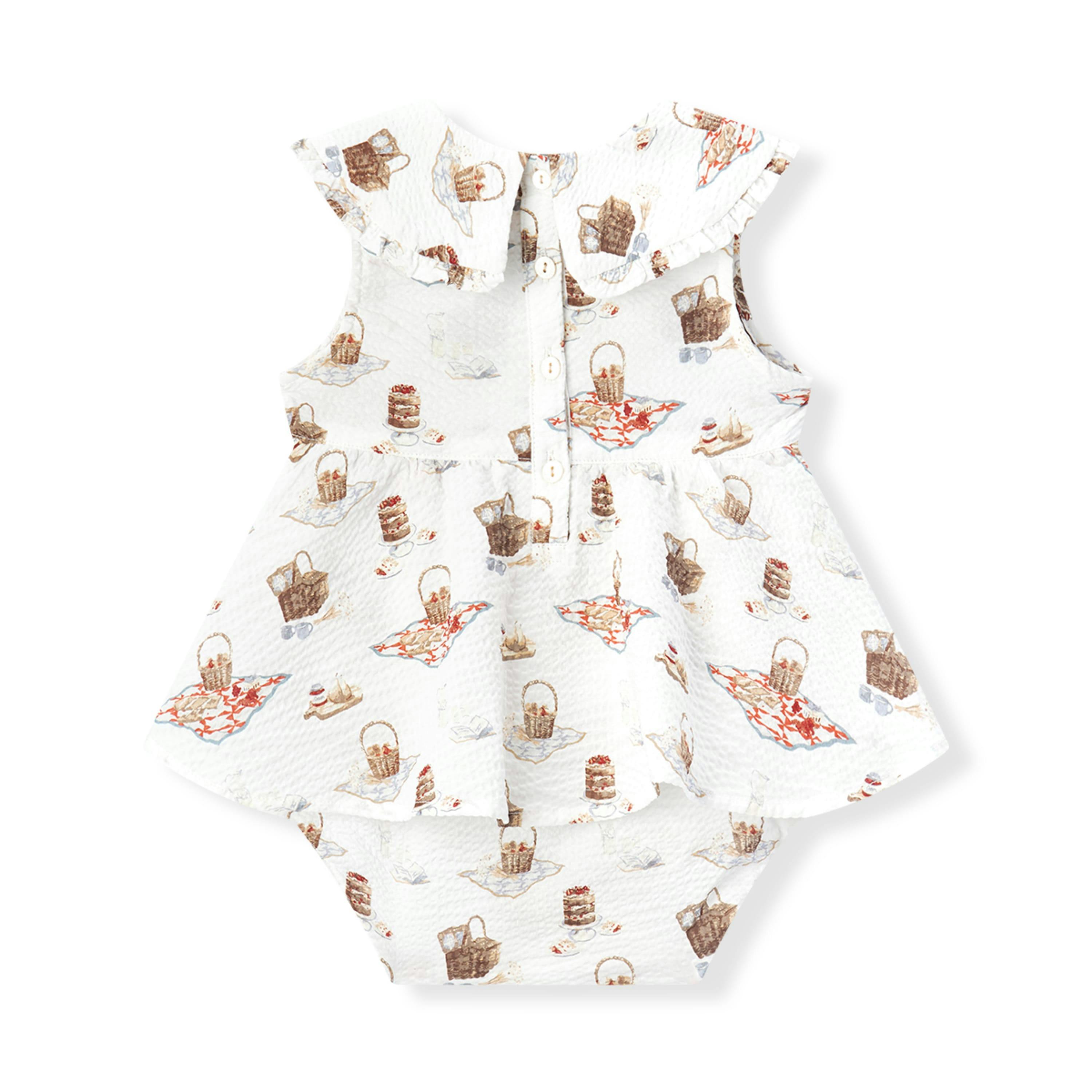 Picnic Ruffle Collar One Piece Dress