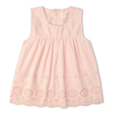 Organic Eyelet Top And Pant Set - Blush Eyelet