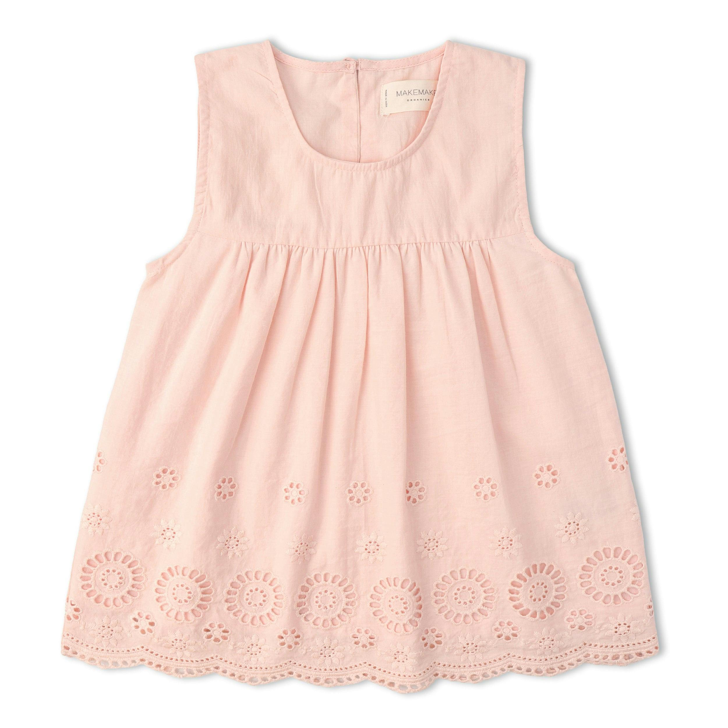 Organic Eyelet Top And Pant Set - Blush Eyelet