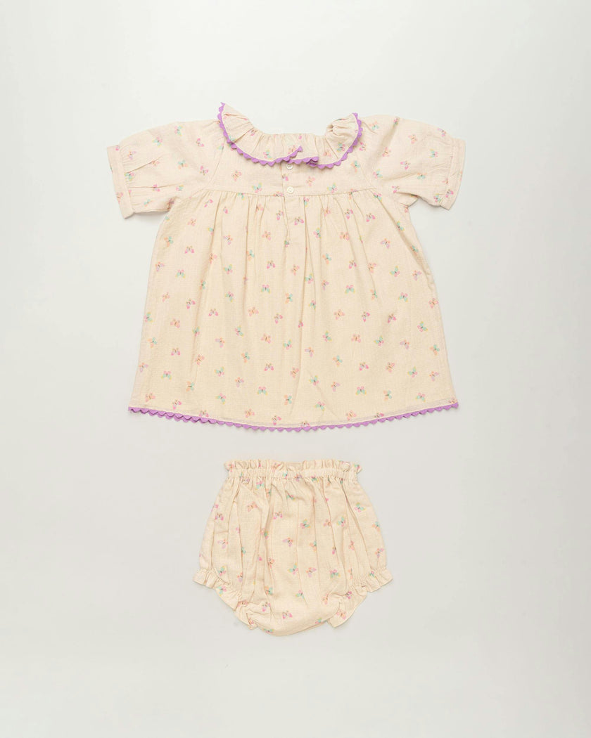 Baby Bella Dress with Bloomer - Butterfly print