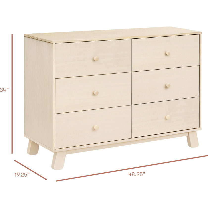 Hudson Modern 6-Drawer Assembled Dresser (48")