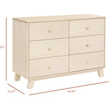 Hudson Modern 6-Drawer Assembled Double Dresser In
