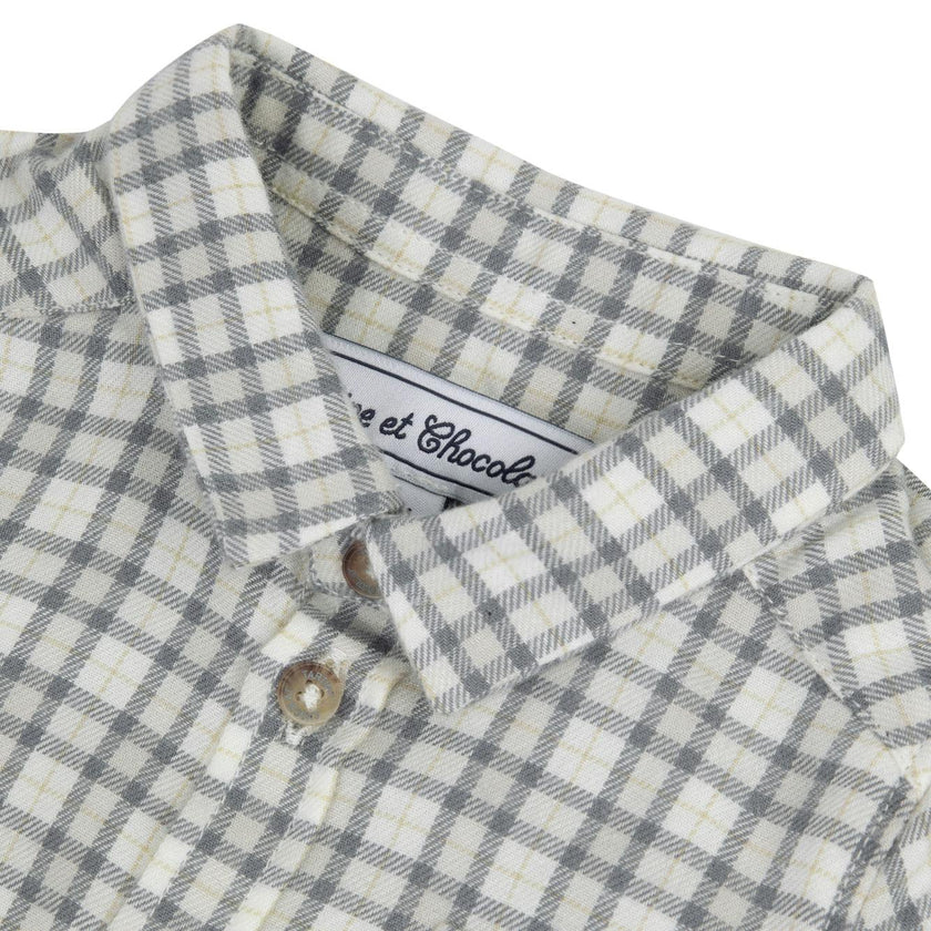 TARTINE ET CHOCOLAT Button-Down Plaid Baby Shirt