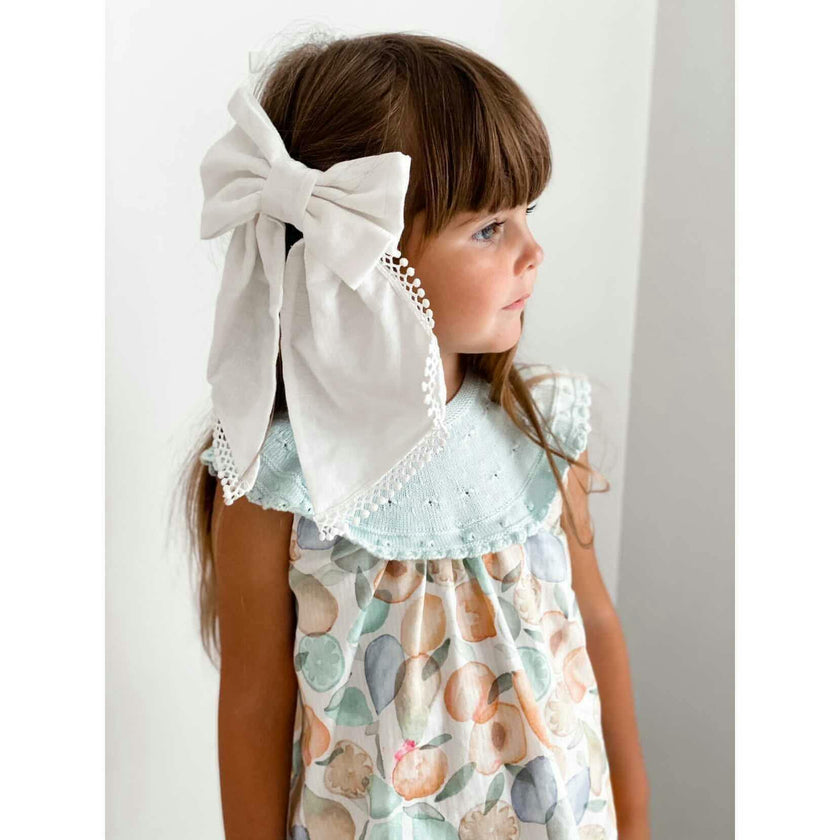 White Jaylin Hair Bow