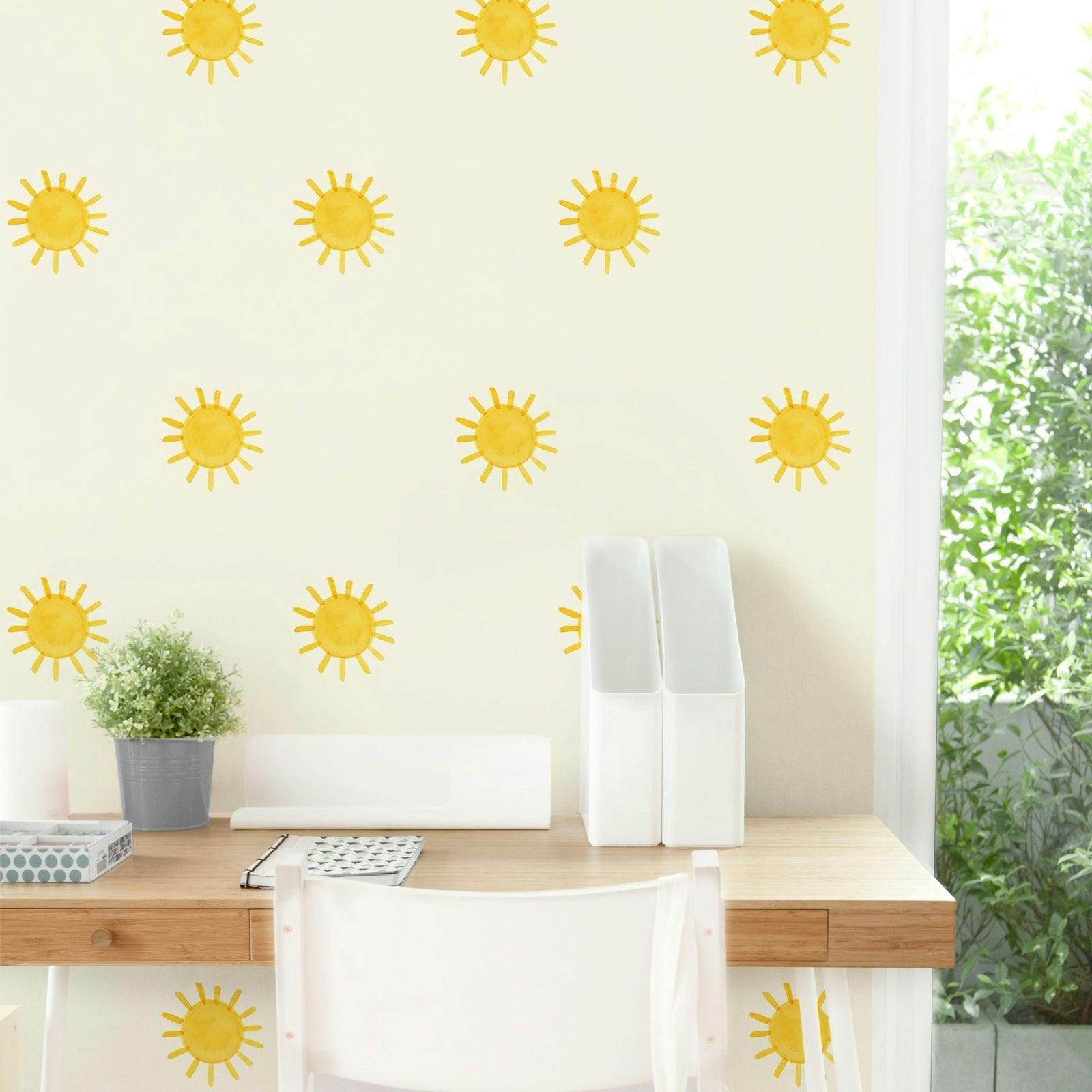Watercolor Suns • Minis • Peel-and-Stick Wall Decals