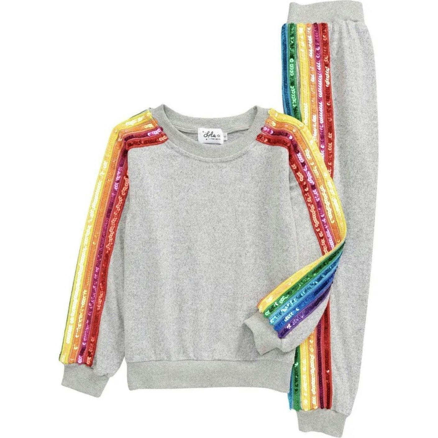 Women's Sequin Rainbow Tracksuit Set