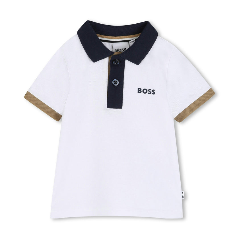 White Short Sleeve Polo Shirt