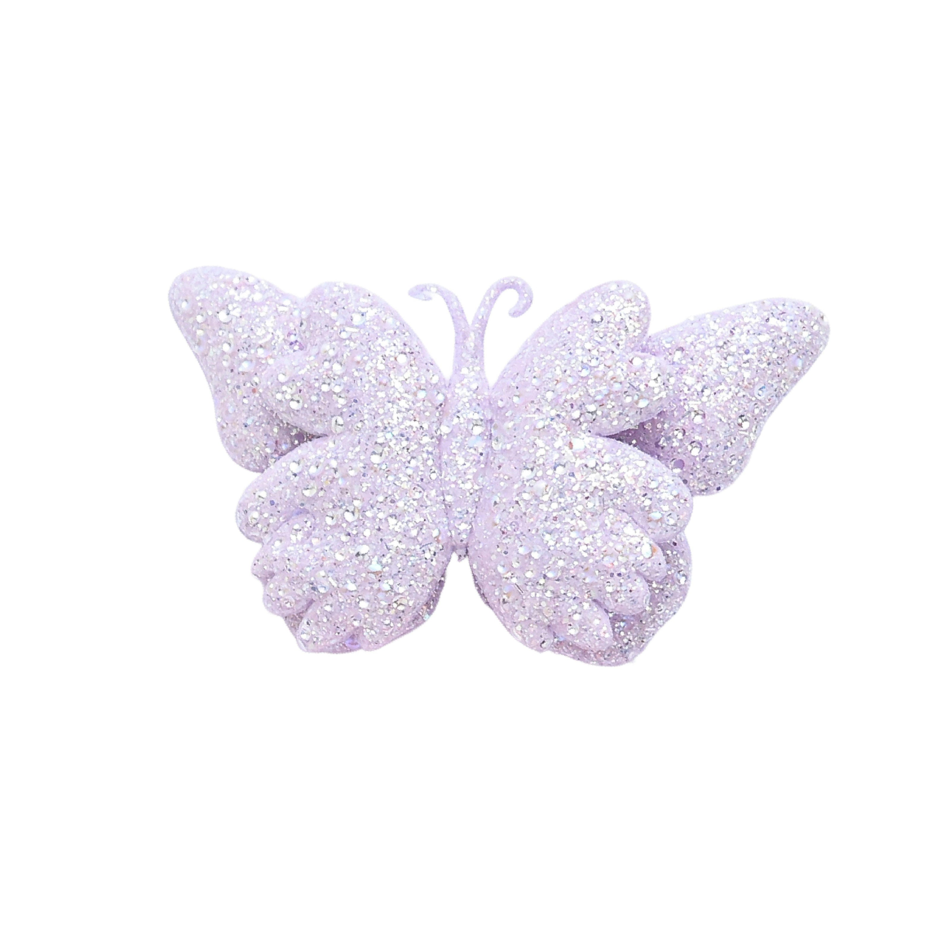 Glitter Butterfly Clip Set