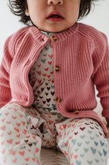 Girls Knit Cardigan in Pink